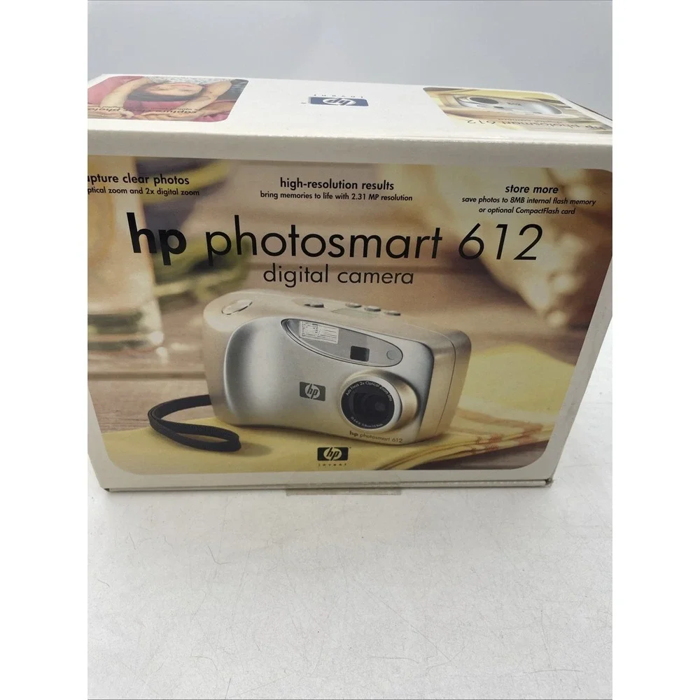 HP Photosmart 612 Digital Camera 3MP 2X Optical Zoom+Battery+SD Card+CD+Manual